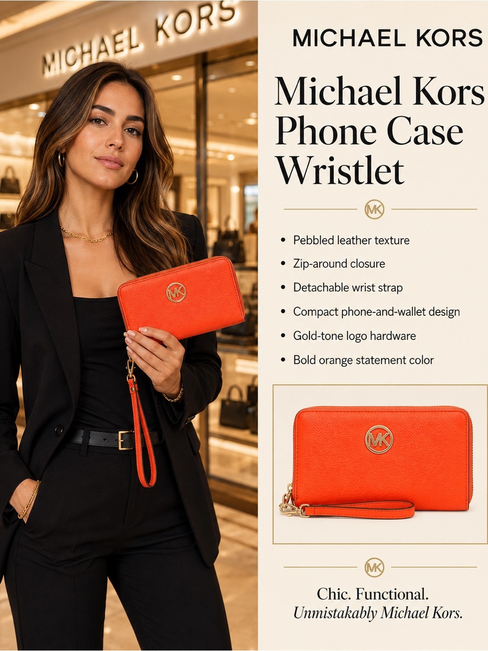 Michael Kors phone case / wristlet
